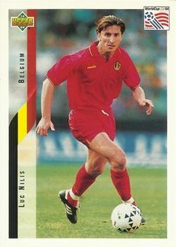#109 Luc Nilis - Belgium - 1994 Upper Deck World Cup Contenders English/Spanish Soccer