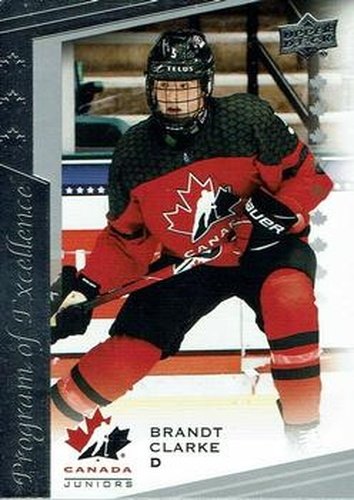 #109 Brandt Clarke - Canada - 2021-22 Upper Deck Team Canada Juniors Hockey