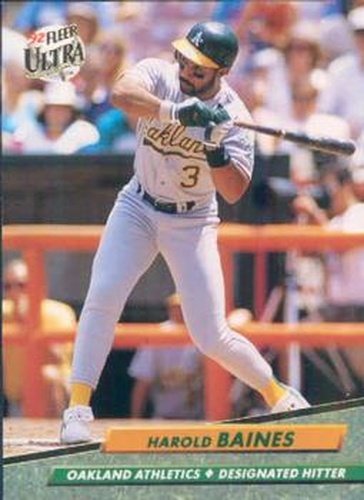 #109 Harold Baines - Oakland Athletics - 1992 Ultra Baseball