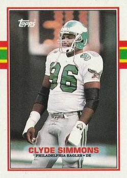 #109 Clyde Simmons - Philadelphia Eagles - 1989 Topps Football