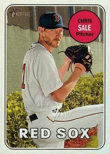#109b Chris Sale - Boston Red Sox - 2018 Topps Heritage Baseball