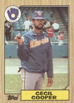 10 Cecil Cooper - Milwaukee Brewers - 1987 Topps Baseball