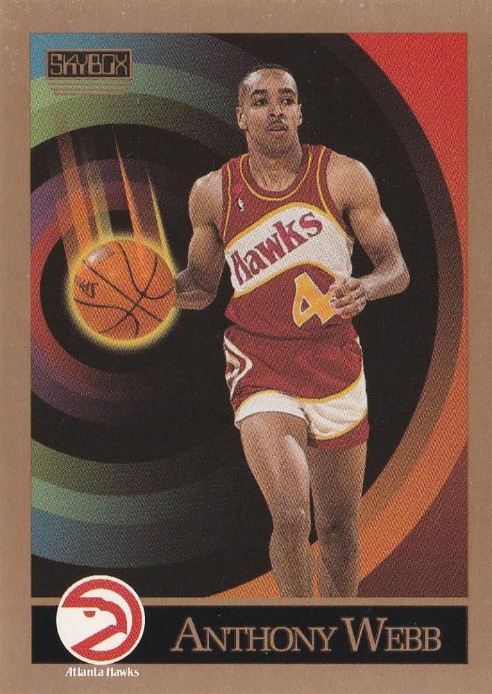 291 Spud Webb - Atlanta Hawks - 1995-96 Hoops Basketball – Isolated Cards
