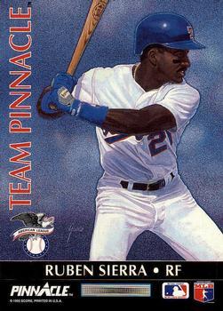 #10 Ruben Sierra / Dave Justice - Texas Rangers / Atlanta Braves - 1992 Pinnacle - Team Pinnacle Baseball