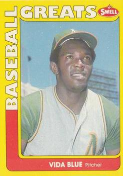 #10 Vida Blue - Oakland Athletics - 1991 Swell Baseball Greats