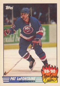 #10 Pat LaFontaine - New York Islanders - 1990-91 Topps Hockey - Team Scoring Leaders