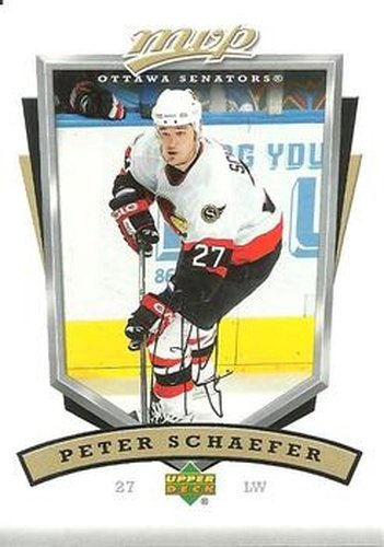 #210 Peter Schaefer - Ottawa Senators - 2006-07 Upper Deck MVP Hockey