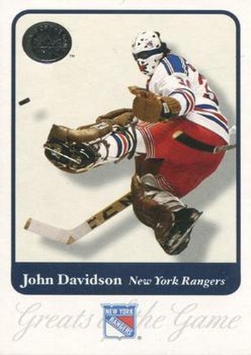 #10 John Davidson - New York Rangers - 2001-02 Fleer Greats of the Game Hockey