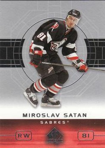 #10 Miroslav Satan - Buffalo Sabres - 2002-03 SP Authentic Hockey