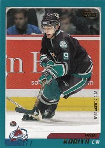 #10 Paul Kariya - Colorado Avalanche - 2003-04 Topps Hockey