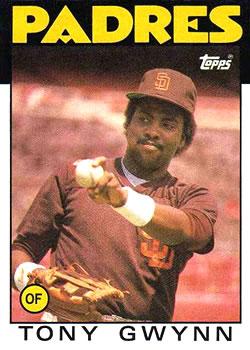 #10 Tony Gwynn - San Diego Padres - 1986 Topps Baseball