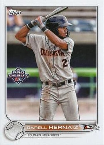 #PD-10 Darell Hernaiz - Delmarva Shorebirds - 2022 Topps Pro Debut Baseball