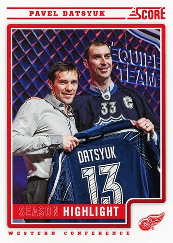 #10 Pavel Datsyuk - Detroit Red Wings - 2012-13 Score Hockey