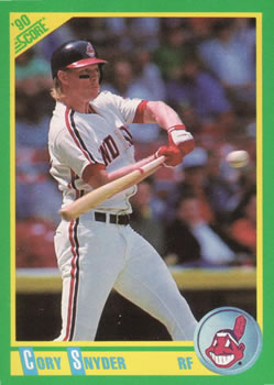 #10 Cory Snyder - Cleveland Indians - 1990 Score Baseball