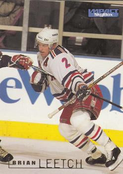 #110 Brian Leetch - New York Rangers - 1995-96 SkyBox Impact Hockey