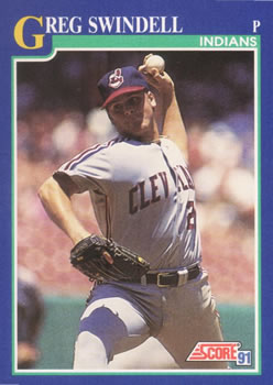 #110 Greg Swindell - Cleveland Indians - 1991 Score Baseball