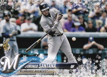 #HMW110 Domingo Santana - Milwaukee Brewers - 2018 Topps Holiday Baseball