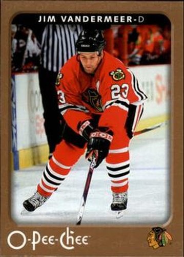 #110 Jim Vandermeer - Chicago Blackhawks - 2006-07 O-Pee-Chee Hockey