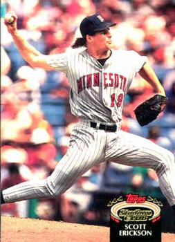 #110 Scott Erickson - Minnesota Twins - 1992 Stadium Club Baseball