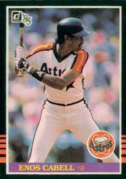 #110 Enos Cabell - Houston Astros - 1985 Donruss Baseball