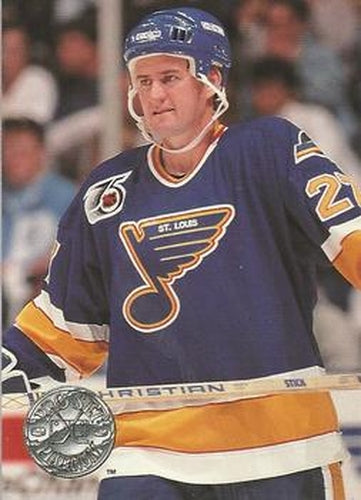 #110 Dave Christian - St. Louis Blues - 1991-92 Pro Set Platinum Hockey