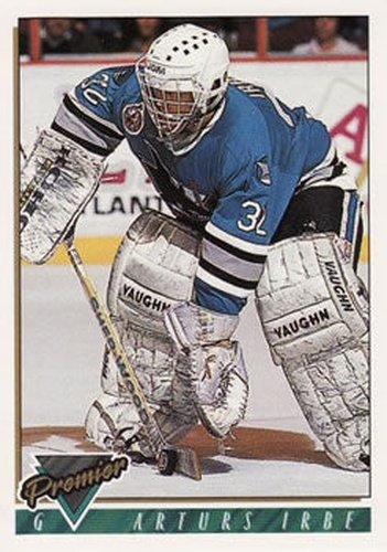 #110 Arturs Irbe - San Jose Sharks - 1993-94 Topps Premier Hockey