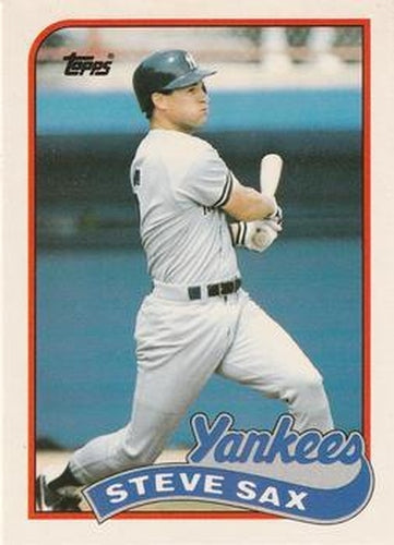 #111T Steve Sax - New York Yankees - 1989 Topps Traded Baseball
