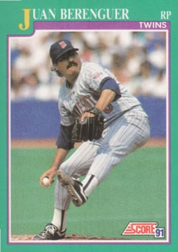 #111 Juan Berenguer - Minnesota Twins - 1991 Score Baseball