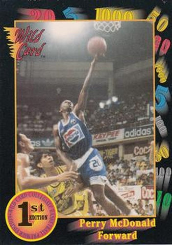 #111 Perry McDonald - Georgetown Hoyas - 1991-92 Wild Card Basketball