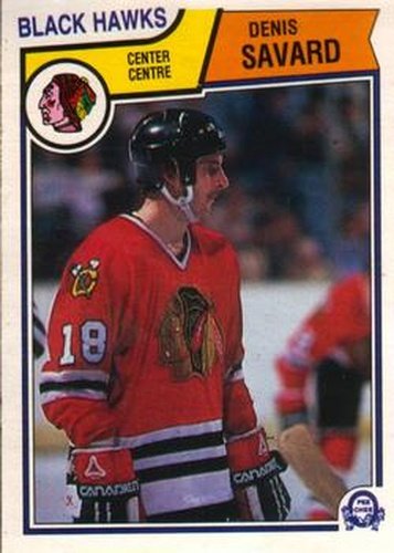 #111 Denis Savard - Chicago Blackhawks - 1983-84 O-Pee-Chee Hockey