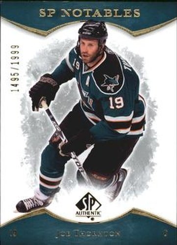 #111 Joe Thornton - San Jose Sharks - 2007-08 SP Authentic Hockey