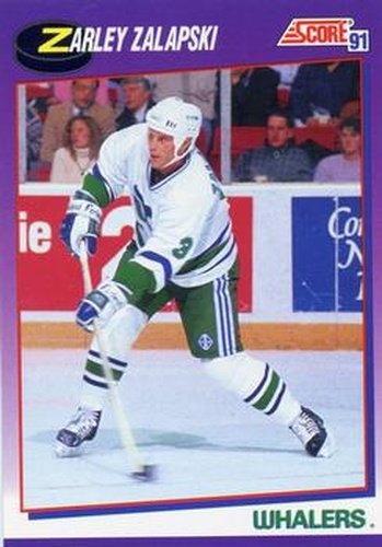 #111 Zarley Zalapski - Hartford Whalers - 1991-92 Score American Hockey