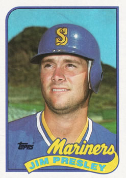 #112 Jim Presley - Seattle Mariners - 1989 Topps Baseball