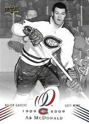 #112 Ab McDonald - Montreal Canadiens - 2008-09 Upper Deck Montreal Canadiens Centennial Hockey