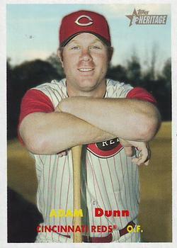 #112 Adam Dunn - Cincinnati Reds - 2006 Topps Heritage Baseball