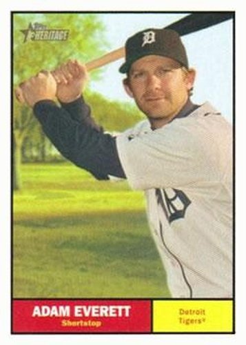 #112 Adam Everett - Detroit Tigers - 2010 Topps Heritage Baseball