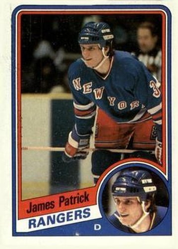 #112 James Patrick - New York Rangers - 1984-85 Topps Hockey