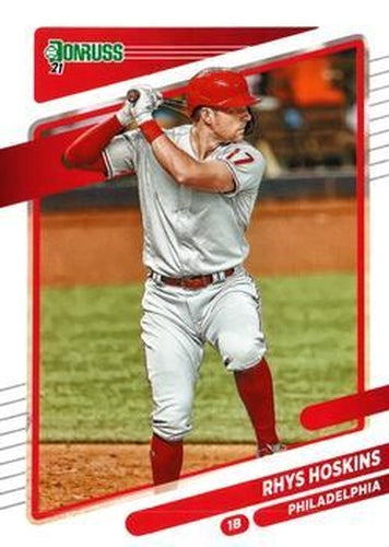 #112 Rhys Hoskins - Philadelphia Phillies - 2021 Donruss Baseball