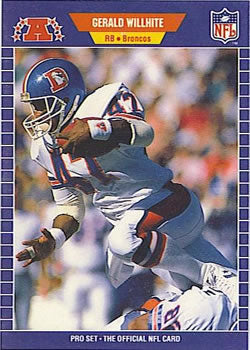 #112 Gerald Willhite - Denver Broncos - 1989 Pro Set Football