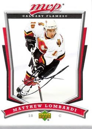 #112 Matthew Lombardi - Calgary Flames - 2007-08 Upper Deck MVP Hockey