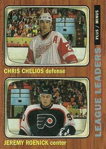 #112 Chris Chelios / Jeremy Roenick - Detroit Red Wings / Philadelphia Flyers - 2002-03 Topps Heritage Hockey