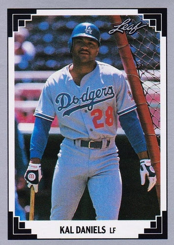 #112 Kal Daniels - Los Angeles Dodgers - 1991 Leaf Baseball