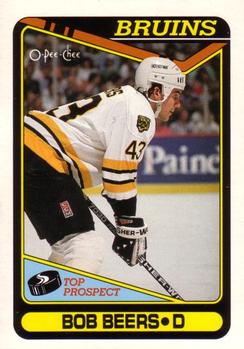 #113 Bob Beers - Boston Bruins - 1990-91 O-Pee-Chee Hockey