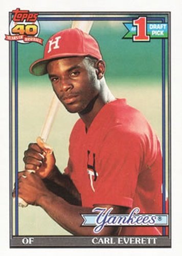 #113 Carl Everett - New York Yankees - 1991 Topps Baseball