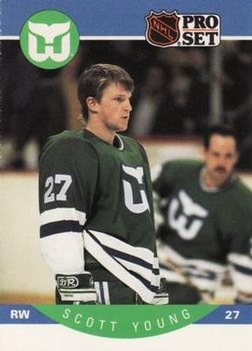#113 Scott Young - Hartford Whalers - 1990-91 Pro Set Hockey