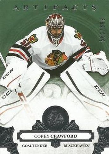 #113 Corey Crawford - Chicago Blackhawks - 2017-18 Upper Deck Artifacts Hockey