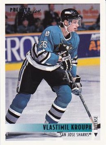 #113 Vlastimil Kroupa - San Jose Sharks - 1994-95 O-Pee-Chee Premier Hockey
