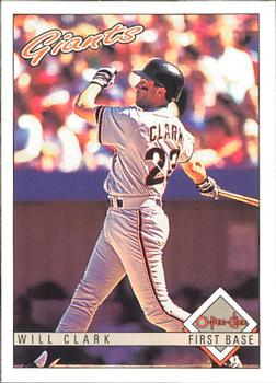 #113 Will Clark - San Francisco Giants - 1993 O-Pee-Chee Baseball