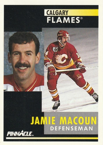 #114 Jamie Macoun - Calgary Flames - 1991-92 Pinnacle Hockey