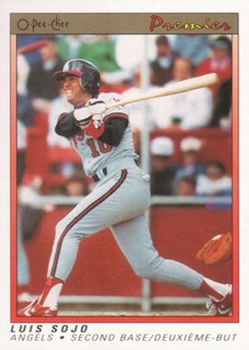 #114 Luis Sojo - California Angels - 1991 O-Pee-Chee Premier Baseball